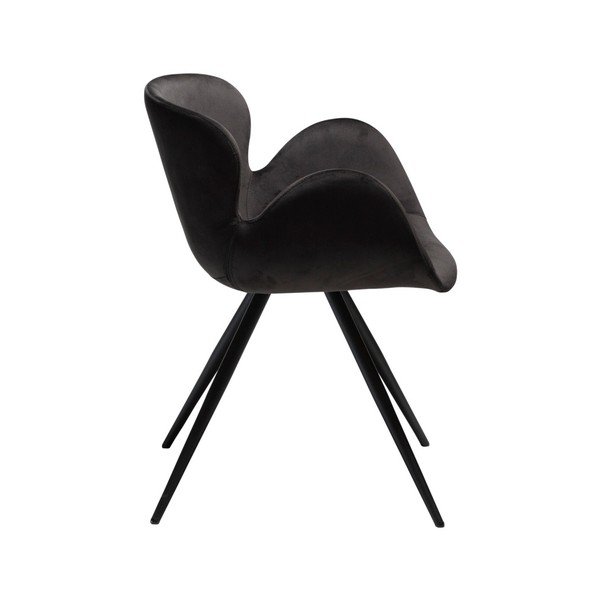 Sedia da pranzo nera in imbottito con braccioli Gaia – DAN-FORM Denmark-image-1