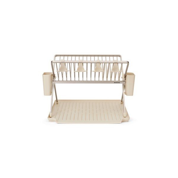 Scolapiatti a due piani beige in metallo 42x51 cm – Brabantia-image-4