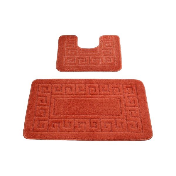 Tappetini da bagno arancioni in set da 2 pezzi Ethnic - Foutastic