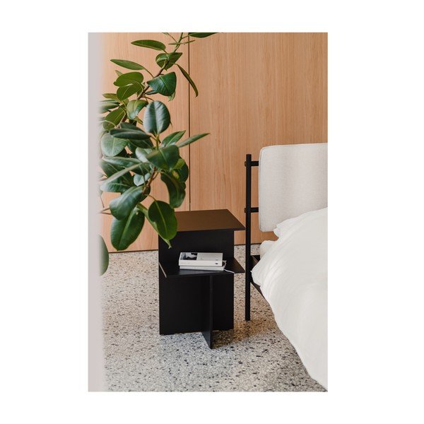 Comodino nero con ripiani Atik – noo.ma-image-1