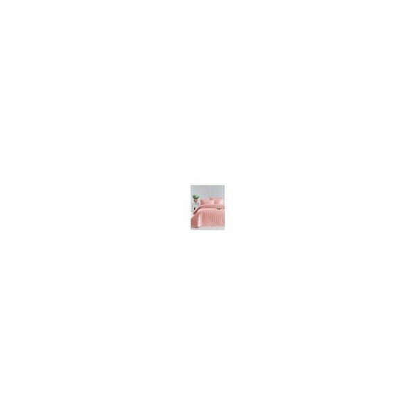Copriletto rosa con federa in cotone ranzato EnLora Home Fresh, 180 x 225 cm Fresh Color - Mijolnir-image-2