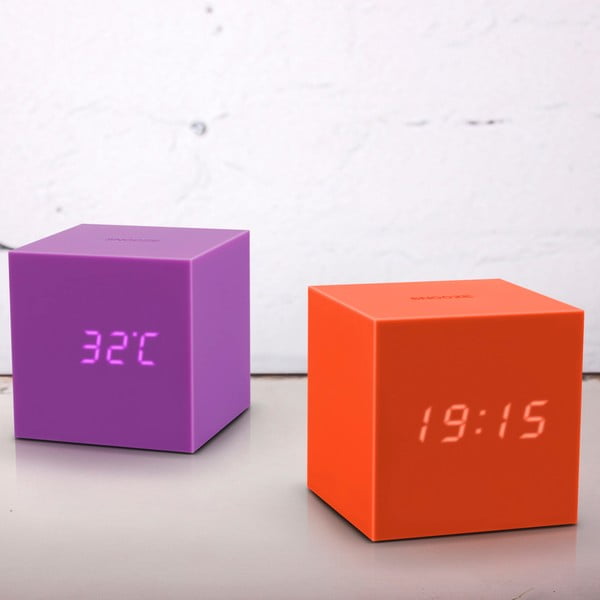 Sveglia a LED viola Cubo di gravità - Gingko-image-1