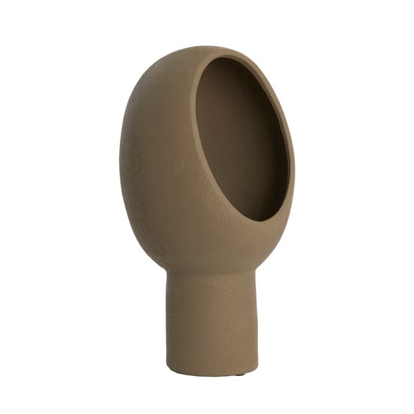 Lampada da tavolo marrone scuro con paralume in ceramica (altezza 46 cm) Monk - Light & Living