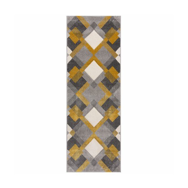 Passatoia giallo-grigio 80x230 cm Nimbus - Flair Rugs