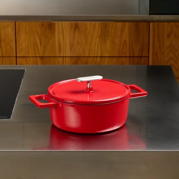 Casseruola in ghisa con coperchio incluso adatta all'induzione 2 l Mattia 3.0 – FABINI-image-1