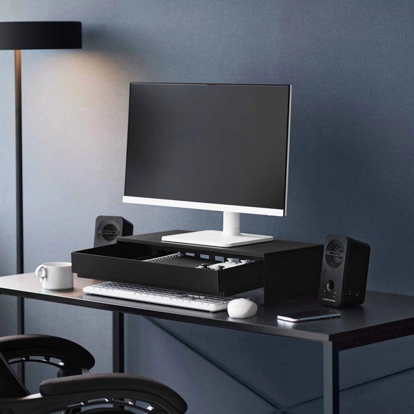 Supporto per monitor nero in metallo Tower – YAMAZAKI-image-4