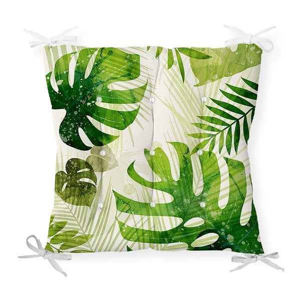 Cuscino di seduta in misto cotone Monstera, 40 x 40 cm - Minimalist Cushion Covers