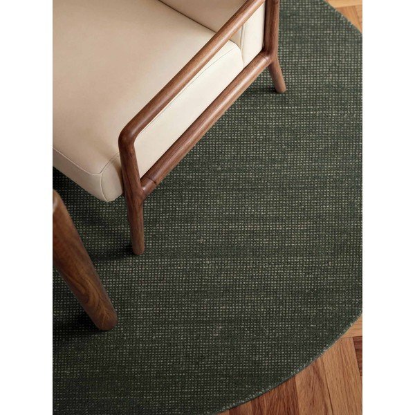 Tappeto rotondo verde scuro in lana tessuto a mano ø 200 cm Greenwich – Ted Baker-image-2