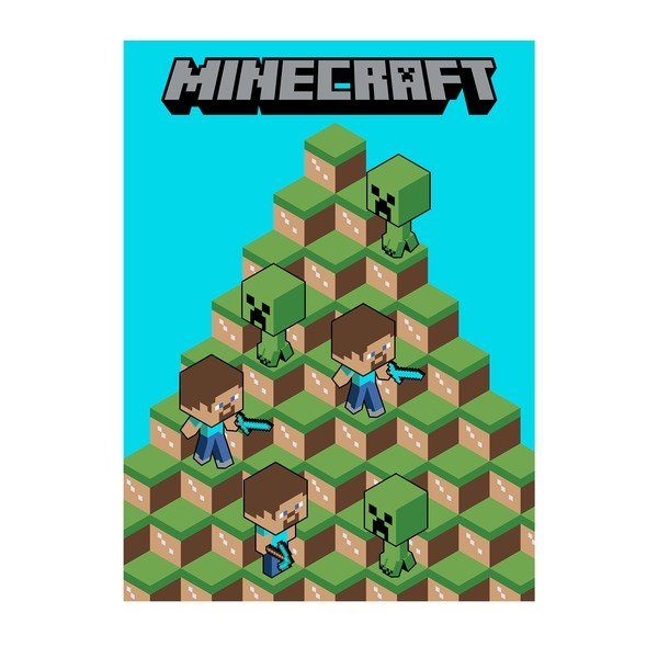 Coperta per bambini in vello 100x150 cm Minecraft Blocks – Jerry Fabrics