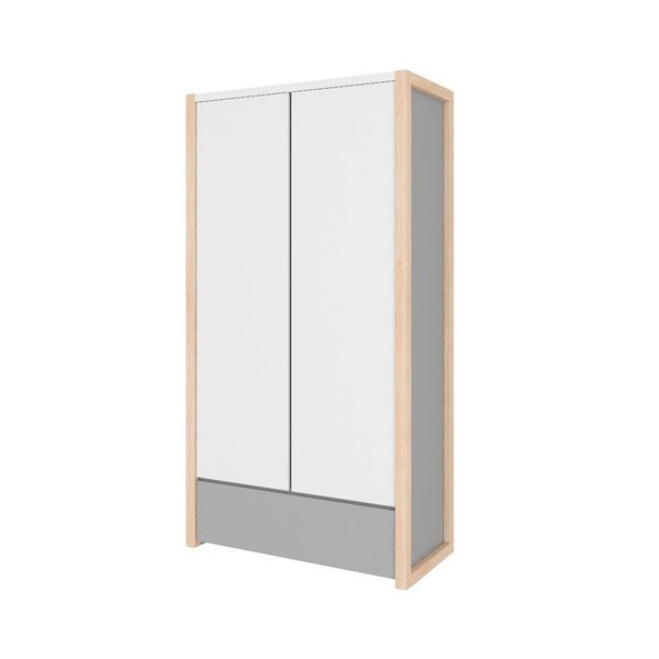 Armadio a due ante grigio Pinette - BELLAMY-image-1