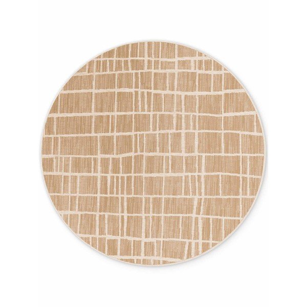 Tappeto da interno/esterno rotondo color crema/di colore naturale ø 200 cm Haringey Crouch – Ted Baker
