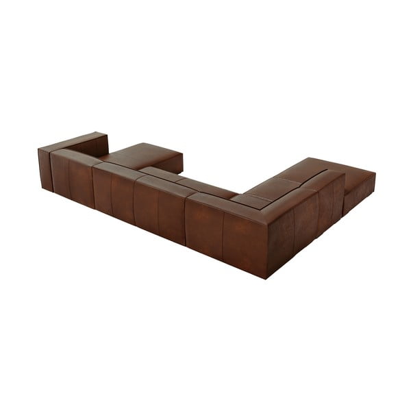 Divano angolare in pelle marrone cognac (angolo sinistro) Madame - Windsor & Co Sofas-image-4