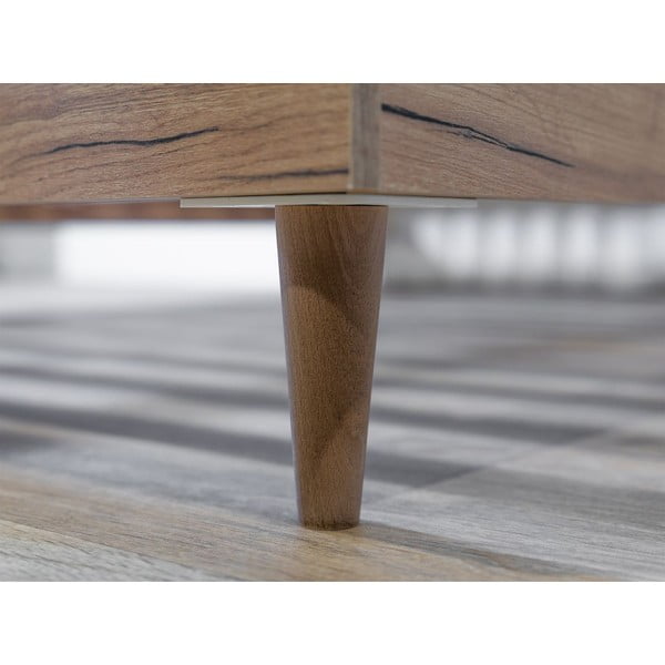 Letto matrimoniale grigio chiaro/naturale con griglia 180x200 cm Oceane - Bobochic Paris-image-3