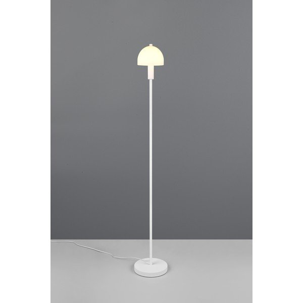 Lampada da terra bianca con paralume in vetro (altezza totale 120 cm) Glenn – Reality-image-1