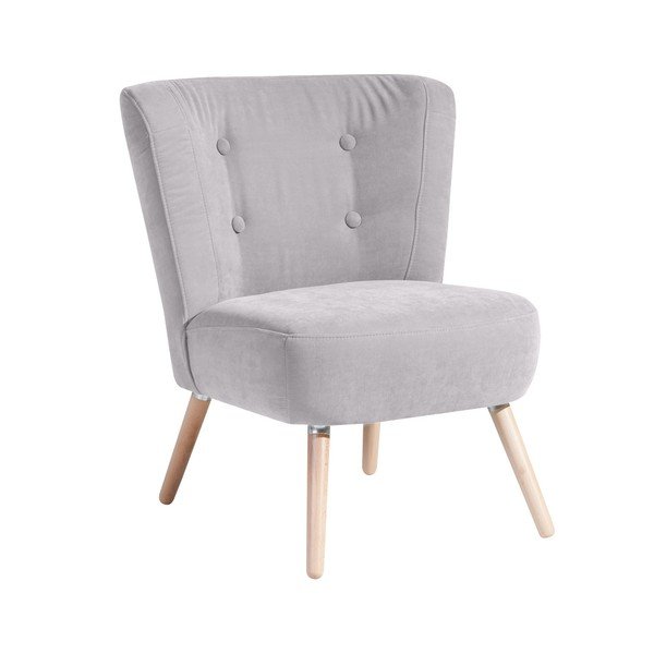 Poltrona grigio chiaro Neele Velor - Max Winzer