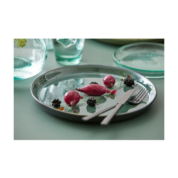Piatto verde/nero in gres ø 27 cm Gastro Green/Black – Bitz-image-2