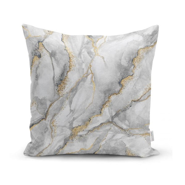 Federa di marmo con accenno di oro, 45 x 45 cm - Minimalist Cushion Covers