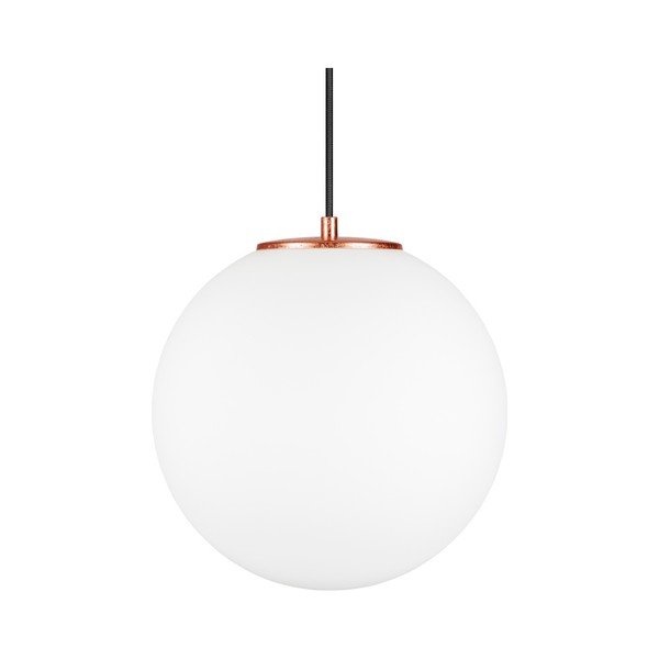 Lampada a sospensione bianca con attacco color rame TSUKI L, ⌀ 30 cm Tsuki - Sotto Luce-image-2