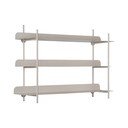 Mensola grigia in metallo con ripiani multipli 60 cm Riqueza Tres – PT LIVING