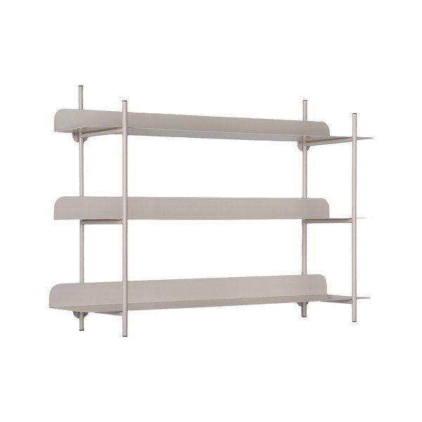 Mensola grigia in metallo con ripiani multipli 60 cm Riqueza Tres – PT LIVING-image-2