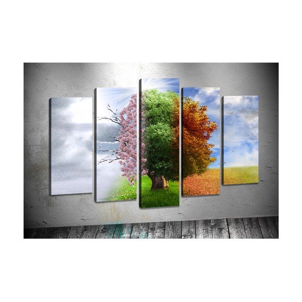 Set di 5 dipinti Seasons - Tablo Center