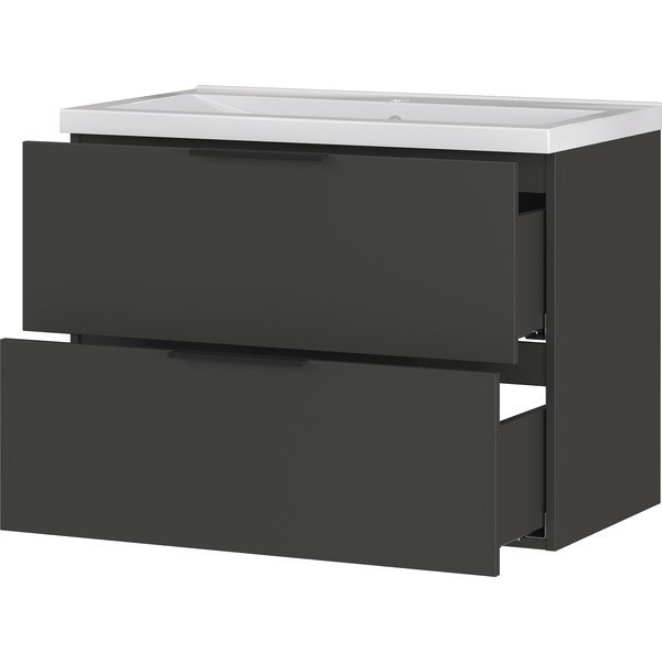 Mobile con lavello color antracite opaco da appendere 81x65 cm Crandon – Germania-image-3