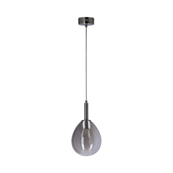 Lampadario LED grigio con paralume in vetro Lukka – Candellux Lighting-image-2