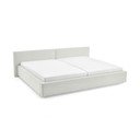 Letto matrimoniale imbottito bianco con contenitore con rete inclusa 200x240 cm Cube – Meise Möbel