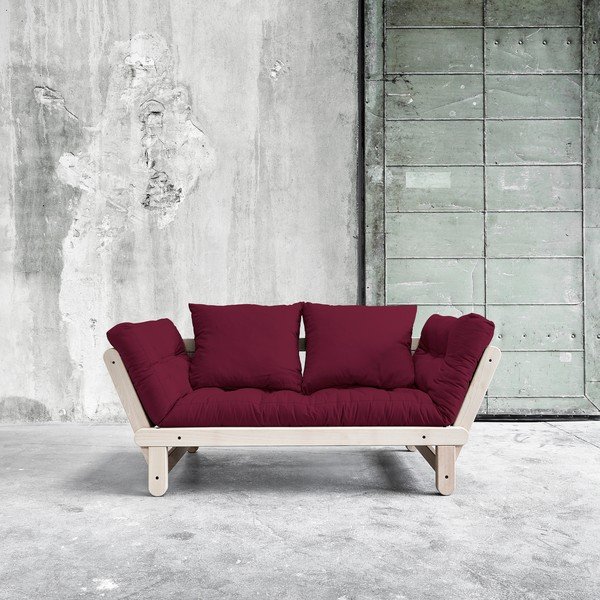 Rozkládací pohovka Karup Beat Beech/Light Bordeaux