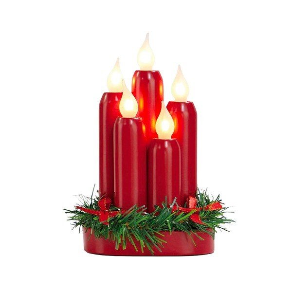 Decorazione luminosa rossa con motivo natalizio Hanna - Markslöjd