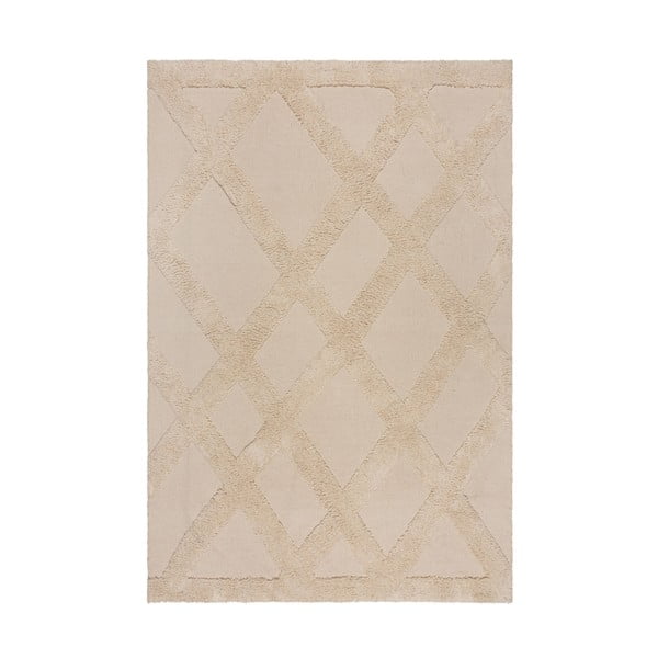 Tappeto in cotone beige 160x230 cm Tessa Diamond - Flair Rugs