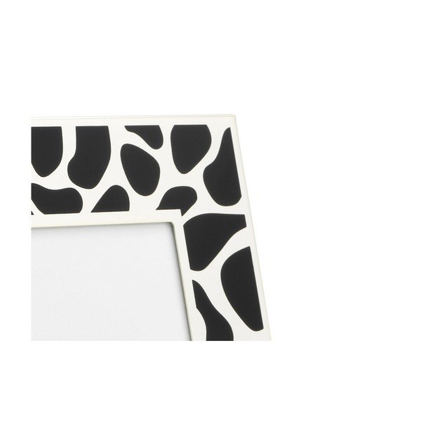 Cornice da appoggio/parete in metallo bianco e nero 16,5x22 cm Leopard - Zilverstad-image-1