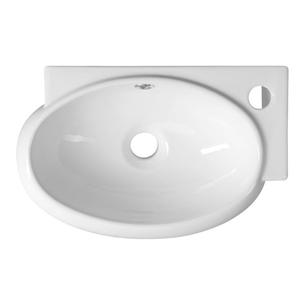 Lavabo bianco in ceramica 43x28,5 cm Ribera – Sapho-image-3