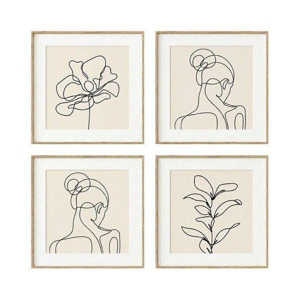 Quadri in set di 4 pezzi 30x30 cm - knor