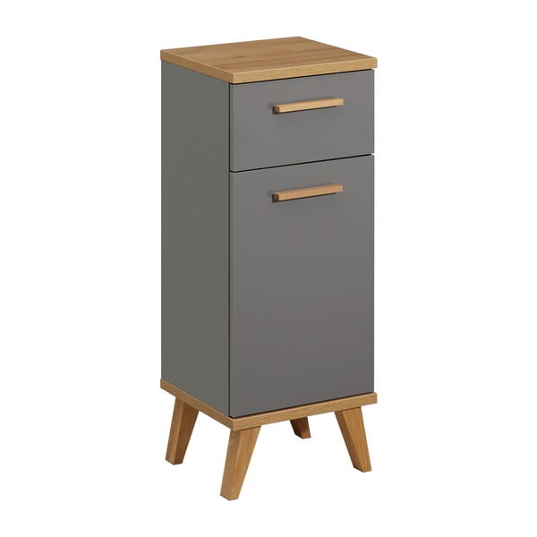 Mobile per bagno grigio con effetto rovere basso 35,5x89,5 cm Quickset 924 – Pelipal