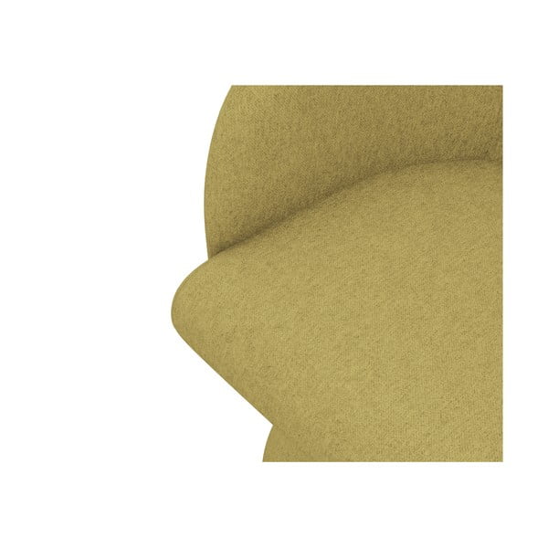 Sedia da pranzo gialla in imbottito Kanoa – Makamii-image-4