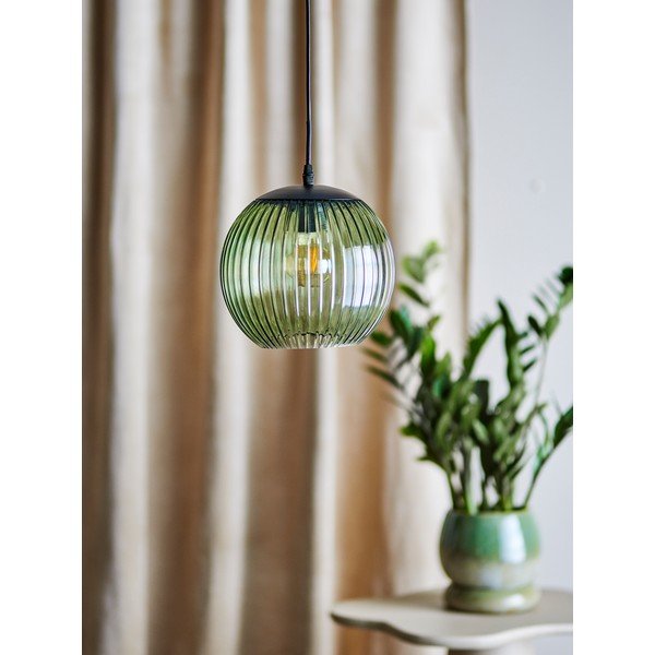 Lampadario LED verde in vetro ø 23 cm Sybia – Bloomingville-image-1