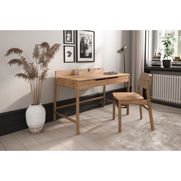 Tavolo da lavoro in rovere 65x120 cm Twig - The Beds-image-2