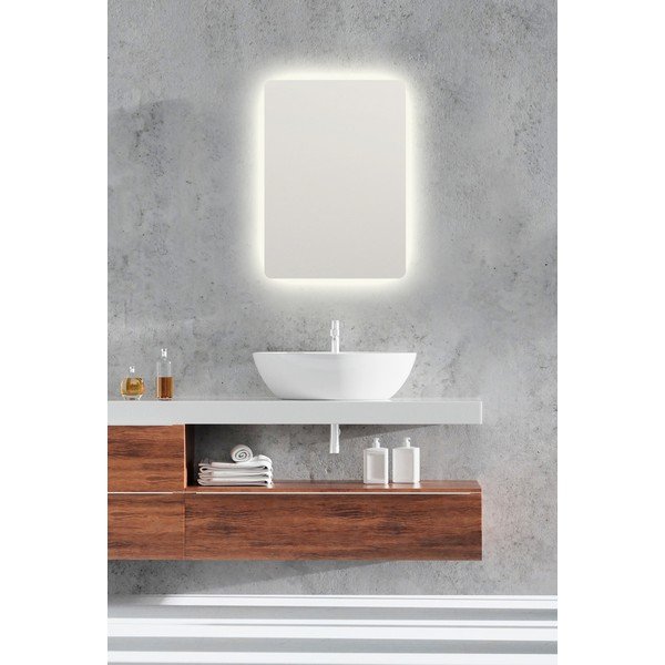 Specchio da parete con illuminazione 50x70 cm Luna - Mirrors and More-image-1