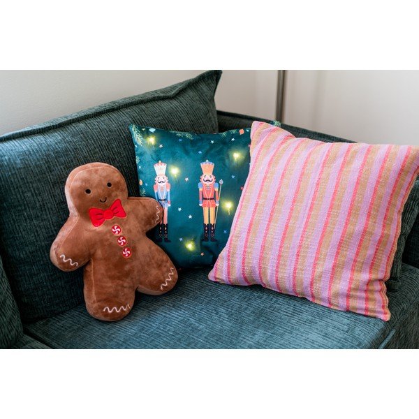 Cuscino decorativo con motivo natalizio 45x45 cm Nutcracker - Catherine Lansfield-image-1