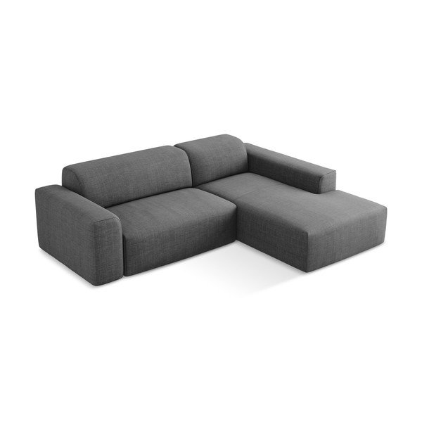 Divano angolare grigio (con penisola a destra/con chaise lounge) Keli – Makamii-image-3