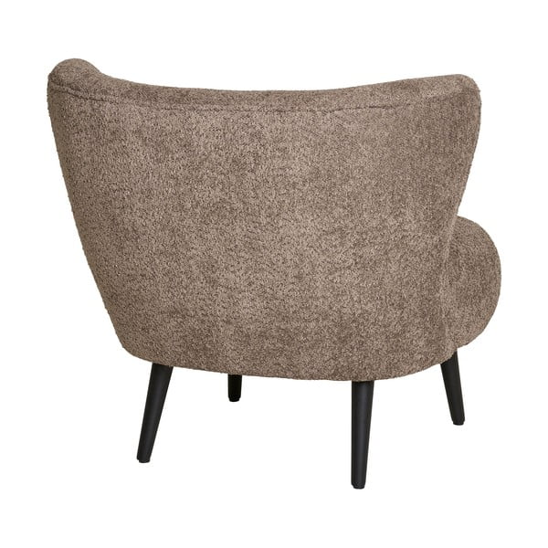 Poltrona marrone in tessuto bouclé Covelo - House Nordic-image-3