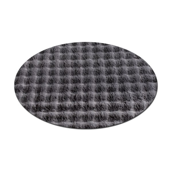 Tappeto color antracite rotondo lavabile ø 200 cm Bubbly - Oyo Concept-image-4