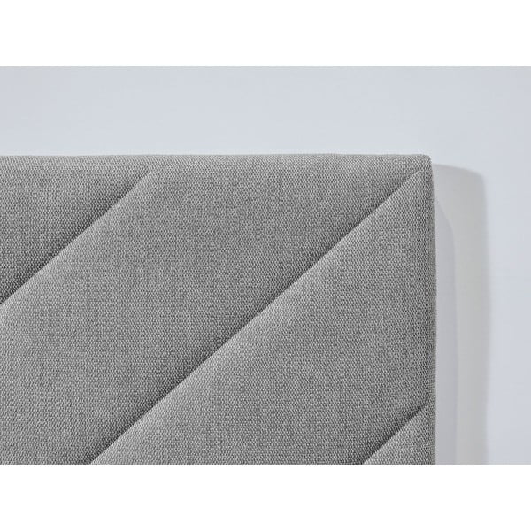 Letto matrimoniale in grigio chiaro imbottito con rete inclusa 160x200 cm Romane – Bobochic Paris-image-4