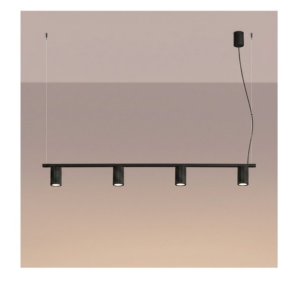 Lampadario nero in alluminio Gleam – Sollux-image-4