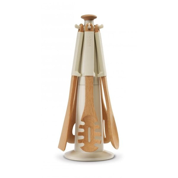 Stojan s nástroji Elevate Wood Carousel, béžový-image-2