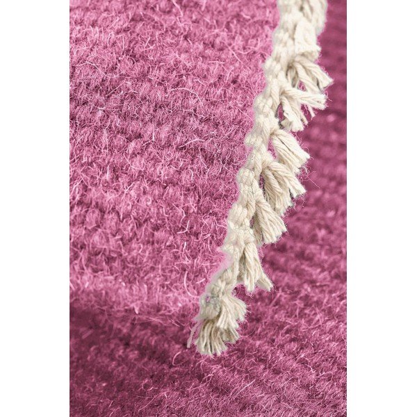 Tappeto rosa in misto lana tessuto a mano 160x230 cm Row – Jotex-image-3