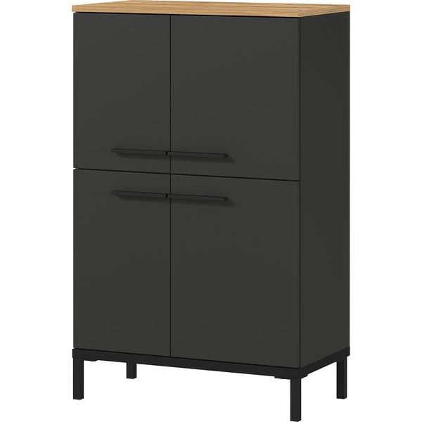 Mobile bagno alto grigio scuro in rovere 60x97 cm Yonkers - Germania-image-2