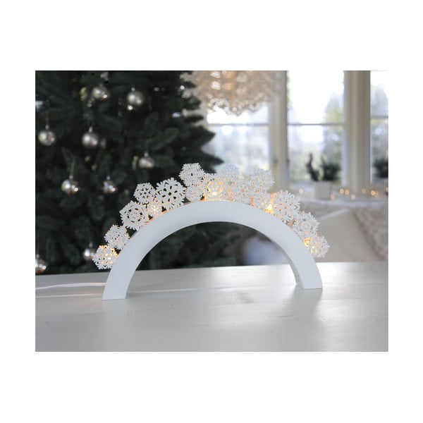 Portacandela LED bianco Fall, lunghezza 41 cm Snowfall - Star Trading