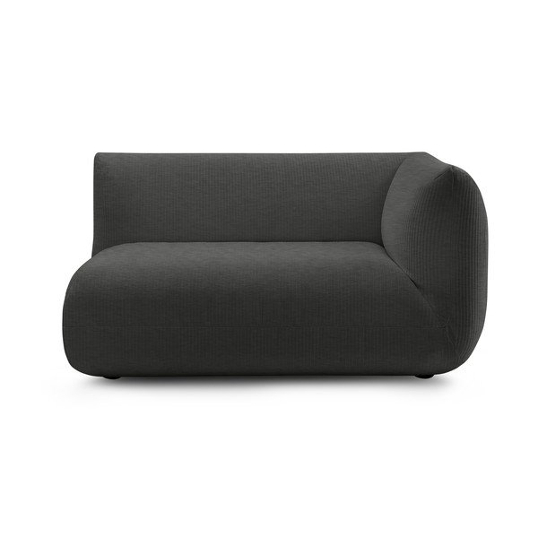 Modulo divano in velluto a coste grigio (angolo destro) Lecomte - Bobochic Paris